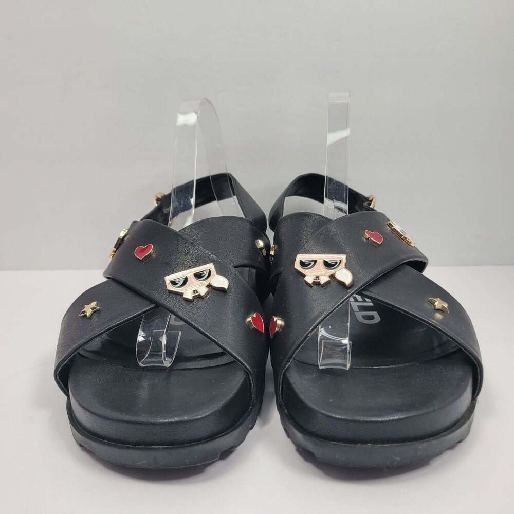 Karl Lagerfeld Paris Bexli Women's Black Sandal US Size 11M - Picture 3 of 8
